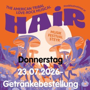 HAIR, Getränkebestellung am 23.07.2026