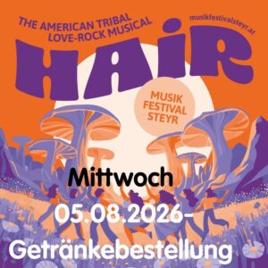 HAIR, Getränkebestellung am 05.08.2026