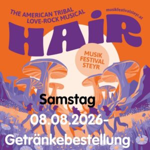 HAIR, Getränkebestellung am 08.08.2026