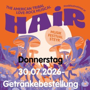 HAIR, Getränkebestellung am 30.07.2026