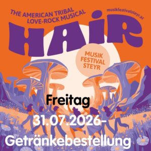 HAIR, Getränkebestellung am 31.07.2026